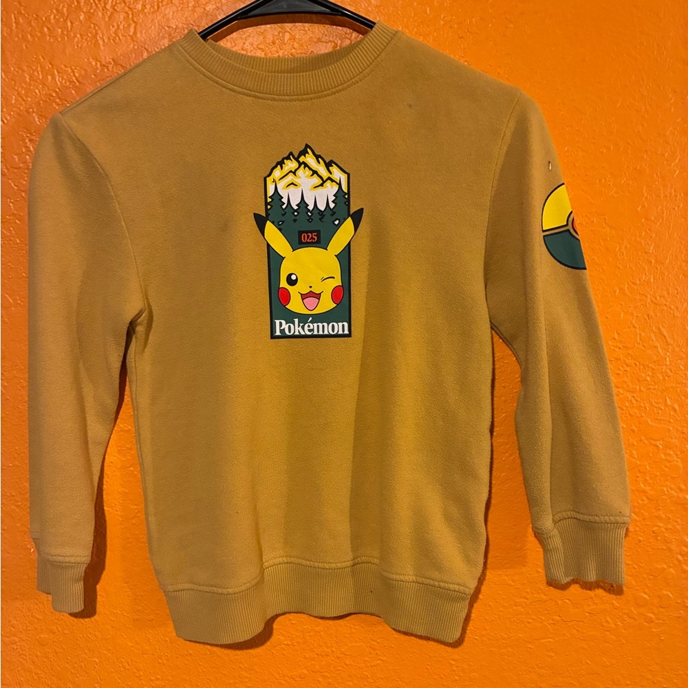 Pokemon Pikachu Mustard Crewneck Sweater